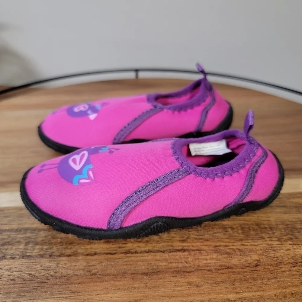 Swimways Pink Purple Bird Water Shoes Swim Shoes Neoprene Size Toddler 7/8